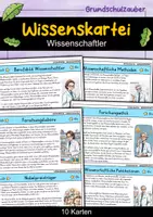 Vorschau - Stationenlernen - Wissenschaftler - Wissenskartei - Berufe - Deckblatt