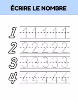 Aperçu - Feuilles d'exercices - ✍️ Le plaisir des chiffres : apprenez à écrire 1-10 🔟 - Page 1