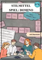 Vorschau - Spiele - Stilmittel I - Merkblatt und Spiel Domino für die Unterstufe - Deckblatt