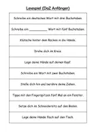 Vorschau - Spiele - Lesespiel - Anweisungen lesen und ausführen - DaZ und Leseanfänger - Seite 2
