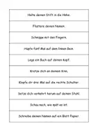 Vorschau - Spiele - Lesespiel - Anweisungen lesen und ausführen - DaZ und Leseanfänger - Seite 3