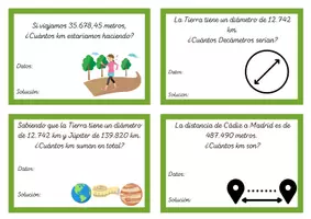 Vista previa - Tarjetas / Manipulativos - Pack 72 tarjetas de problemas matemáticos tematizados - página 3