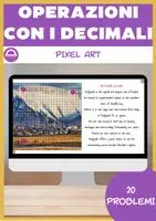 anteprima - Esercizi - Operazioni con i decimali Pixel Art - Pagina di copertina
