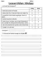 Vorschau - Arbeitsblätter - Leseverstehen: Nikolaus (3./4. Klasse) - Seite 3