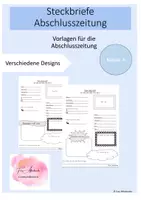 Vorschau - Mal- und Bastelvorlagen - Steckbrief für die Abschlusszeitung 4. Klasse - Deckblatt