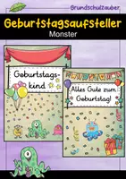Vorschau - Poster - Geburtstagsaufsteller - Monster für die Monsterklasse - Deckblatt