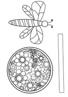 Vorschau - Mal- und Bastelvorlagen - Bastelvorlage: Fliegende Insekten - Seite 3
