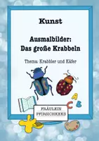 Vorschau - Mal- und Bastelvorlagen - Ausmalbilder: Das große Krabbeln - Deckblatt