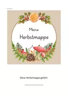 Vorschau - Arbeitsblätter - Meine Herbstmappe - Aufgaben zur Wiederholung der ersten Schulwochen (1.Klasse) - Deckblatt