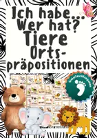 Vorschau - Spiele - Ich habe, wer hat? - Tiere und Präpositionen des Ortes - Deckblatt