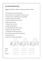Vorschau - Arbeitsblätter - Logical / Leserätsel / Lesetraining Traktoren - Deckblatt