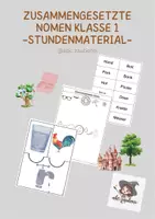 Vorschau - Stundenentwürfe - Zusammengesetzte Substantive Klasse 1 - Deckblatt
