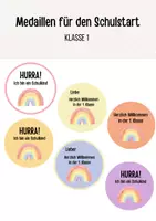 Vorschau - Anderer Materialtyp - Medaillen für den Schulstart - Klasse 1 - Deckblatt