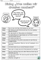 Vorschau - Arbeitsblätter - Dialog "Was wollen wir heute machen?" Was machen die Kinder im Sommer? DaZ / DaF / Deutsch - Seite 2