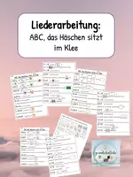 Vorschau - Arbeitsblätter - Liederarbeitung: Ostern: ABC das Häschen sitzt im Klee - Deckblatt