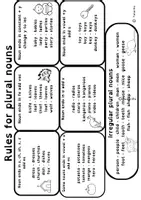 forhåndsvisning - Irregular Plural Nouns Task Cards - omslagsark