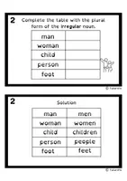 forhåndsvisning - Irregular Plural Nouns Task Cards - side 3