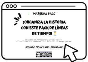 Vista previa - Unidades / Secuencias / Situaciones de Aprendizaje - PACK DE 8 MODELOS DE LÍNEA DE TIEMPO - Portada