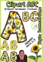 Vorschau - Bildkarten - Clipart Alphabet Sonnenblumen | ABC Cliparts | kommerziell - Deckblatt