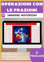 anteprima - Esercizi - Operazioni con le frazioni Immagine misteriosa - Pagina di copertina