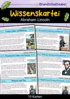 Vorschau - Bildkarten - Abraham Lincoln - Wissenskartei - Berühmte Persönlichkeiten - Deckblatt