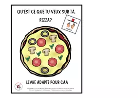 Aperçu - Feuilles d'exercices - Livre adapté en CAA "Qu'est ce que tu veux sur ta pizza?" - Page 3