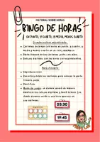 Vista previa - Juegos / Gamificación - Practicamos las horas: bingo (con las horas completas) - Portada