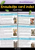 Vorschau - Bildkarten - Adolf Hitler - Knowledge card index - Famous personalities (English) - Deckblatt