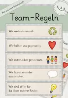 Vorschau - Fördermaterial/Inklusion - Team-Regeln für Gruppenarbeiten, Gruppenregeln, Tafel- und Schülermaterial - Deckblatt