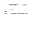 Vorschau - Stundenentwürfe - Ausführlicher Unterrichtsentwurf + Material (1,0): Im Piratenland: Buchstabeneinführung Pp - Seite 1