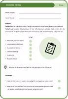 Vorschau - Arbeitsblätter - Checkliste: Eine gelungene Internetrecherche (editierbar) - Seite 1