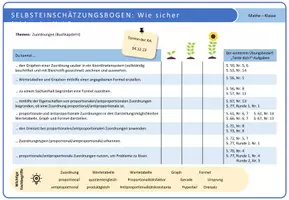 Vorschau - Arbeitsblätter - Selbsteinschätzungsbogen: Zuordnungen (editierbar) - Seite 2
