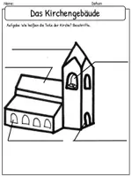 Vorschau - Arbeitsblätter - Kirchenaufbau: Arbeitsblätter mit Lösungen - Seite 1