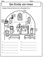 Vorschau - Arbeitsblätter - Kirchenaufbau: Arbeitsblätter mit Lösungen - Seite 3