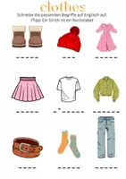 Vorschau - Arbeitsblätter - Materialpaket Englisch zum Thema "clothes" - Seite 1