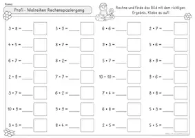 Vorschau - Arbeitsblätter - Profi Rechenspaziergang Trolls, kleines Einmaleins - Seite 2
