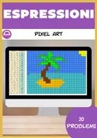 anteprima - Esercizi - Espressioni con parentesi ed esponenti pixel art - Pagina di copertina