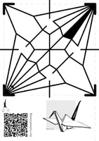 Vorschau - Arbeitsblätter - Origami Kranich - Malvorlage - Seite 3