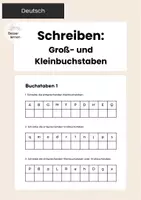 Vorschau - Arbeitsblätter - Klein- und Großbuchstaben. Verarbeitungsgeschwindigkeit - Deckblatt