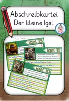 Vorschau - Aufgabenkarten - Igel Abschreibkartei 1 - Deckblatt