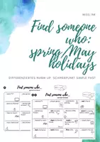 Vorschau - Arbeitsblätter - Find someone who... Spring/May holidays (Simple Past) - Deckblatt