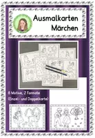 Vorschau - Mal- und Bastelvorlagen - Ausmalkarten "Märchen" - Deckblatt