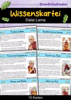 Vorschau - Bildkarten - Dalai Lama - Wissenskartei - Berühmte Persönlichkeiten - Deckblatt