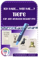 Vorschau - Arbeitsblätter - AnybookPro Material für DaZ: Ich habe.. Wer hat..? Tiere - Deckblatt