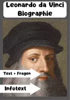Vorschau - Arbeitsblätter - Leonardo da Vinci: Biographie, Kunstwerke, Erfindungen, Vermächtnis - Deckblatt