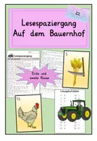 Vorschau - Arbeitsblätter - Lesespaziergang: Auf dem Bauernhof - Deckblatt