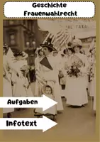 Vorschau - Arbeitsblätter - Geschichte des Frauenwahlrechts: Texte + Aufgaben - Deckblatt