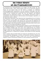 Vorschau - Arbeitsblätter - Geschichte des Frauenwahlrechts: Texte + Aufgaben - Seite 1
