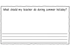 Vorschau - Arbeitsblätter - Was macht dein Lehrer/ deine Lehrerin wohl in den Sommerferien? - Seite 1