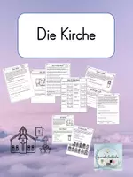 Vorschau - Arbeitsblätter - Einheit: Die Kirche, Arbeitsblätter + Tafelmaterial - Deckblatt
